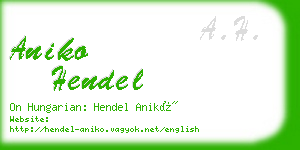 aniko hendel business card